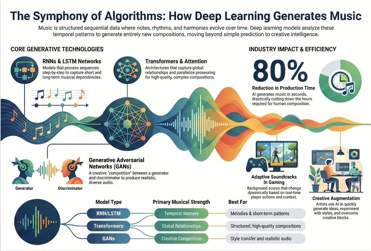 Sequential Data Pattern in Music showing how musical notes and patterns develop over time and maintain temporal relationships